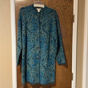 Sundance Teal and Gold Patterned Cardigan